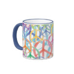 Arte dos símbolos de paz caneca