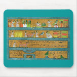 Arte egípcia da parede mouse pad