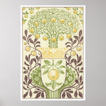 Arte floral de Nouveau da arte Posteres