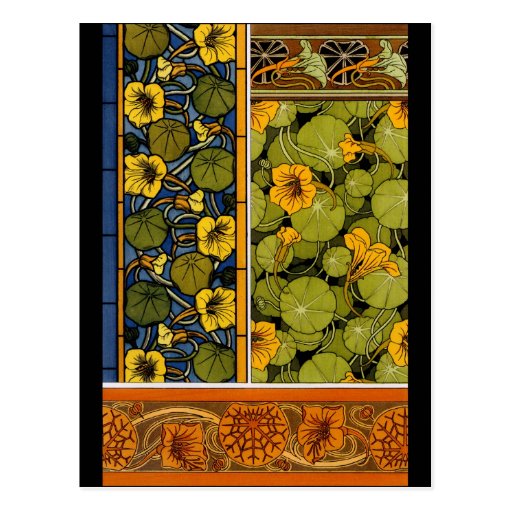 Arte floral Nouvea de Maurício Pillard (dit Verneu Cartao Postal