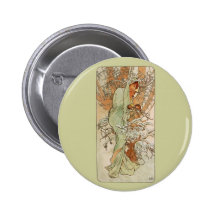 Arte Nouveau - Alphonse Mucha - inverno Boton
