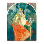 Arte Nouveau do ~ de Alphonse Maria Mucha Cartao Postal