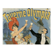 Arte Nouveau do vintage; Olympia de Taverne, parti Cartoes Postais