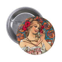 Arte Nouveau - Mucha - anúncio do perfume Pins