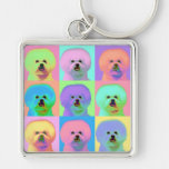 Arte Op - Bichon Frise Chaveiro