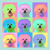 Arte Op - Bichon Frise pôsteres