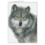"Arte original vazia do lobo dos olhos assombrados