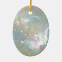 Arte Pastel do espaço dos azuis cósmicos Enfeites