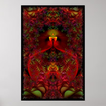 Arte psicadélico abstrata do Fractal do país das m Impressão