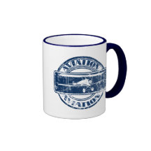 Arte retro da aviação caneca
