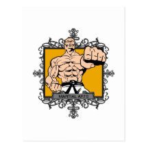 Artes marciais agressivas cartao postal
