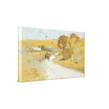 Arthur Streeton - em Templestowe Impressão De Canvas Esticadas