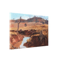 Arthur Streeton - The Creek Impressão Em Canvas