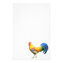 Artigos de papelaria coloridos do galo de Ardenner