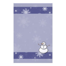Artigos de papelaria do boneco de neve