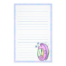 Artigos de papelaria do cavalo marinho de Kawaii