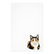 Artigos de papelaria do gato de chita