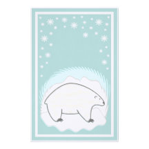 Artigos de papelaria do urso polar