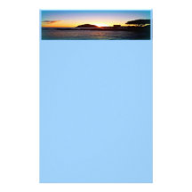 Artigos de papelaria havaianos do por do sol