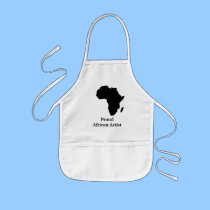 "Artista africano orgulhoso" África no preto lustr aventais