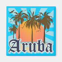 Aruba encalha o por do sol imã