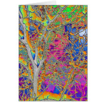 Árvore abstrata cartão