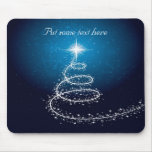 Árvore abstrata do White Christmas na incandescênc Mouse Pad