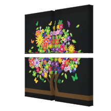 Árvore da borboleta - impressão das canvas - SRF Impressão Em Canvas