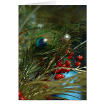 Árvore da decoração do elogio do Natal Cartao