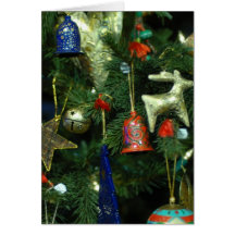 Árvore da decoração do elogio do Natal Cartao