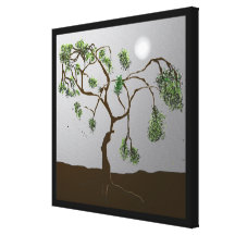 Árvore da lua - grande abstrato em canvas impressão de canvas envolvidas