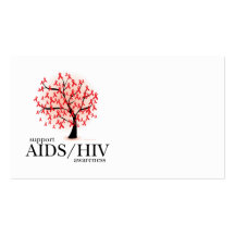 Árvore de AIDS/HIV Cartao De Visita