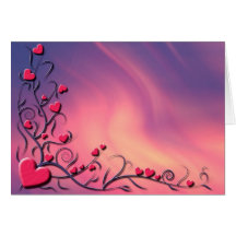 Árvore de amor cartoes