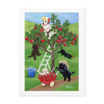 Árvore de Apple Labradors Cartao Postal