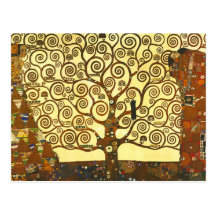 Árvore de Gustavo Klimt do cartão da vida Cartões Postais