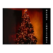 Árvore de Natal de incandescência Cartoes Postais