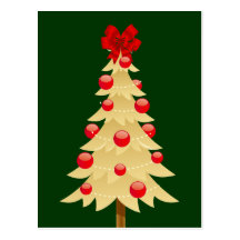 Árvore de Natal do ouro Cartão Postal