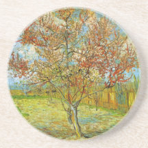 Árvore de pêssego cor-de-rosa de Van Gogh na flor, Porta Copo