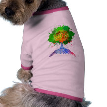 Árvore do arco-íris de vida camisa para caes
