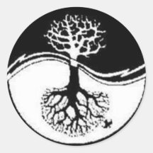 ÁRVORE DO RECICLAR YIN YANG ADESIVOS