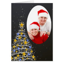 Árvore/foto de Chrismas Cartão
