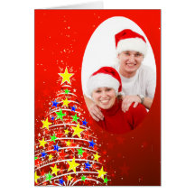 Árvore/foto de Chrismas Cartao