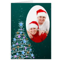 Árvore/foto de Chrismas Cartao
