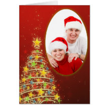 Árvore/foto de Chrismas Cartões