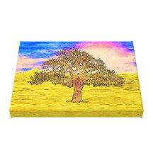 ÁRVORE SOLITÁRIA IMPRESSÃO EM CANVAS