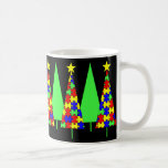 Árvores de Natal - quebra-cabeça Caneca