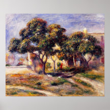 Árvores de nêspera Cagnes, por Pierre-Auguste Reno Poster