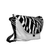As bolsas mensageiro preto e branco