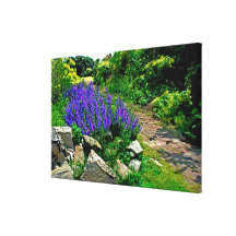 As canvas velhas da pintura do trajeto do jardim impressão de canvas esticada