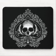 Ás de espada do crânio mouse pads
